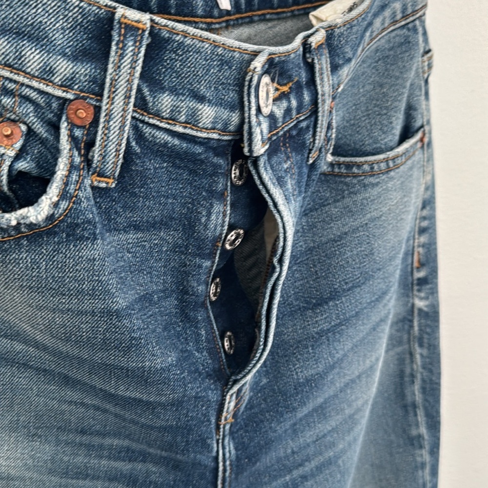 RE/DONE Distressed High Rise Jeans - Picture 3 of 8